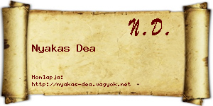 Nyakas Dea névjegykártya